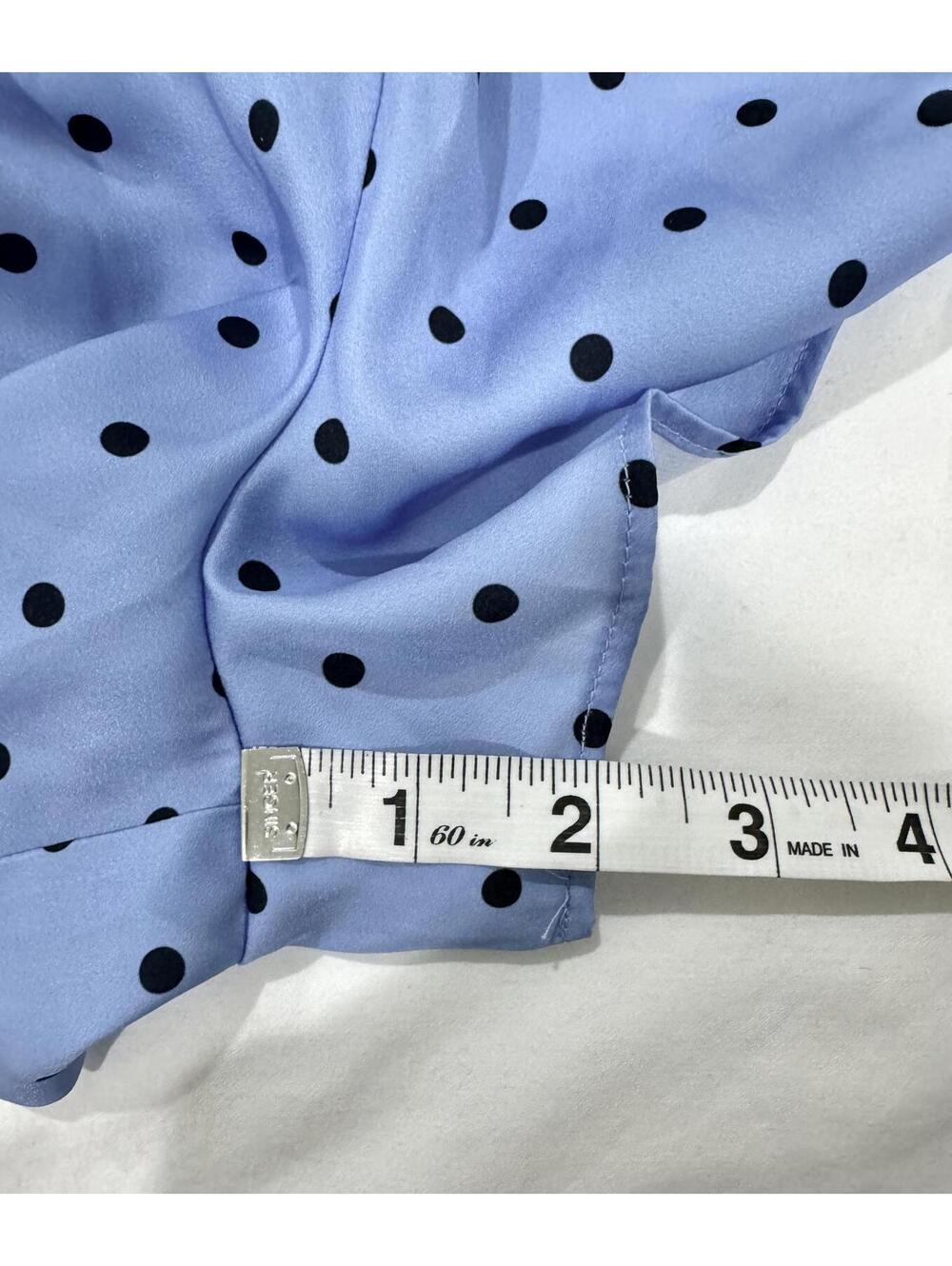 NWT Anthropologie Maeve Blue Polka Dot Cap-Sleeve Button Front Romper Siz Medium - Picture 9 of 9